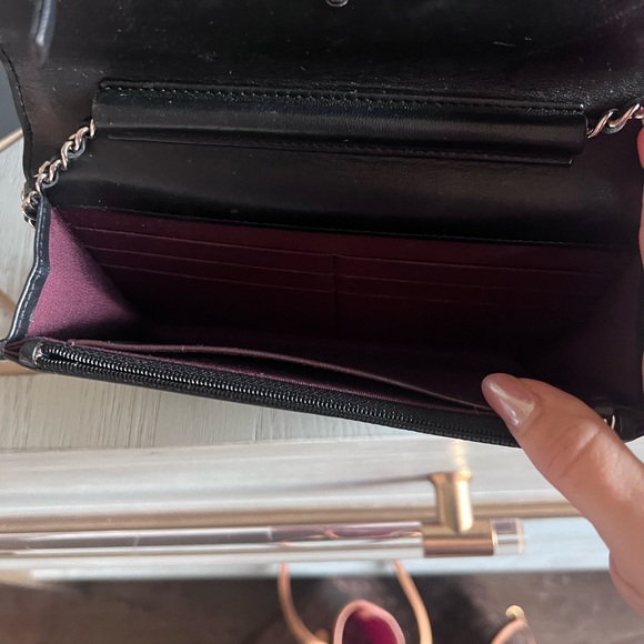 CHANEL Black Classic Wallet On Chain WOC Shoulder Bag Lambskin - Picture 8 of 12